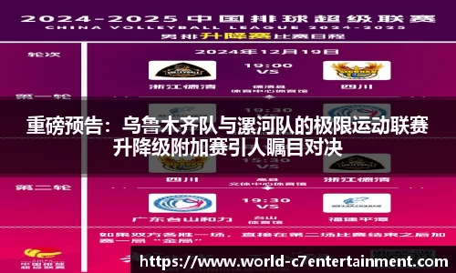 重磅预告:乌鲁木齐队与漯河队的极限运动联赛升降级附加赛引人瞩目对决
